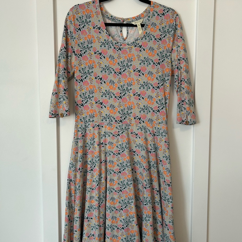 Matilda Jane Floral Patterned Dress with 3/4 Sleeves